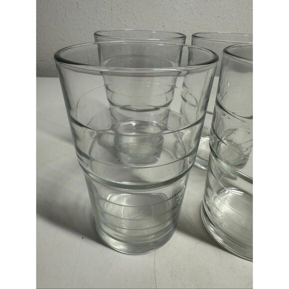 4-IKEA Svepa 10288 Stackable 4 3/4” Glass Tumblers Made in ITALY 8 Oz See Notes - Picture 2 of 12